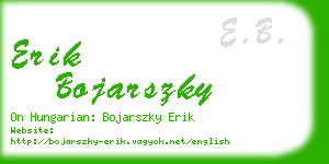 erik bojarszky business card